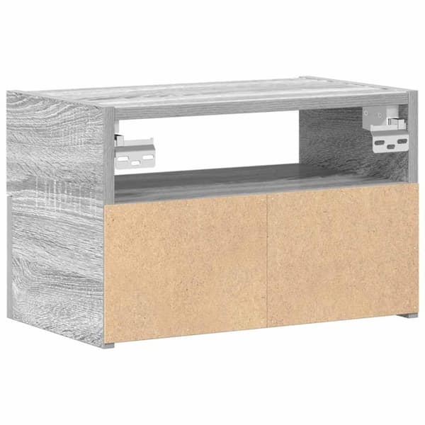 vidaXL væghængte sengeborde 2 stk. 45x26x28,5 cm grå sonoma-eg