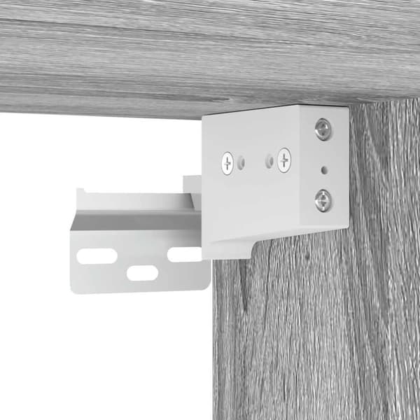 vidaXL væghængte sengeborde 2 stk. 45x26x28,5 cm grå sonoma-eg