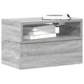 Miniatyrbillede 2 af 11: vidaXL væghængte sengeborde 2 stk. 45x26x28,5 cm grå sonoma-eg