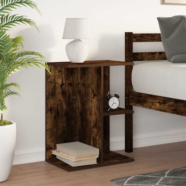 vidaXL Nattbord røkt eik 46,5x29x61 cm konstruert tre