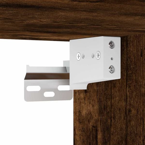 vidaXL Väggmonterat sängbord 2 st rökfärgad ek 45x26x28,5 cm