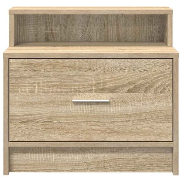 vidaXL Nattbord med skuff sonoma eik 51x31x47 cm