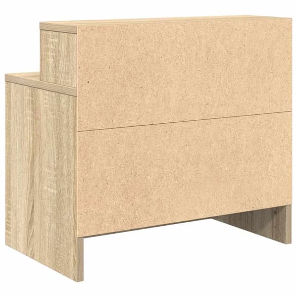 vidaXL Nattbord med skuff sonoma eik 51x31x47 cm