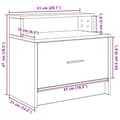 Miniatyrbilde 10 av 10: vidaXL Nattbord med skuff sonoma eik 51x31x47 cm