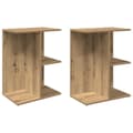 Pikkukuva 1 / 11: vidaXL Yöpöydät 2 kpl käsityöläinen tammi 46,5x29x61 cm tekninen puu