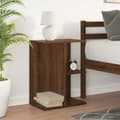 Miniatyrbilde 3 av 10: vidaXL Nattbord brun eik 46,5x29x61 cm konstruert tre