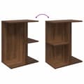Miniatyrbilde 7 av 10: vidaXL Nattbord brun eik 46,5x29x61 cm konstruert tre