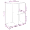 Miniatyrbilde 10 av 10: vidaXL Nattbord brun eik 46,5x29x61 cm konstruert tre