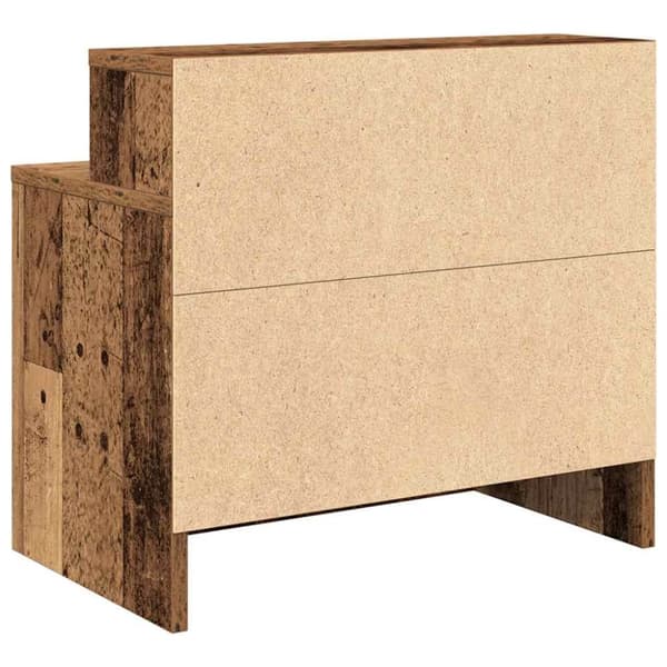 vidaXL Nattbord med skuff 2 stk gammelt tre 51x31x47 cm