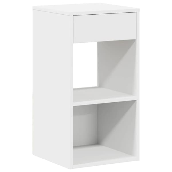 vidaXL yöpöytäkaapit laatikolla 2 kpl valkoinen 35x34x66,5 cm