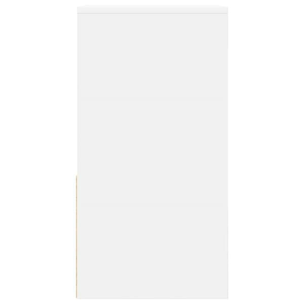 vidaXL sengebord med skuffe 35x34x66,5 cm hvid