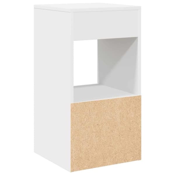 vidaXL sengebord med skuffe 35x34x66,5 cm hvid