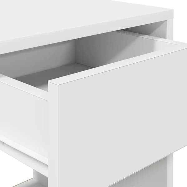 vidaXL sengebord med skuffe 35x34x66,5 cm hvid