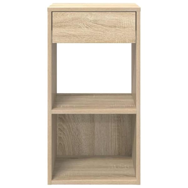 vidaXL Sängbord 2 st med låda sonoma-ek 35x34x66,5 cm