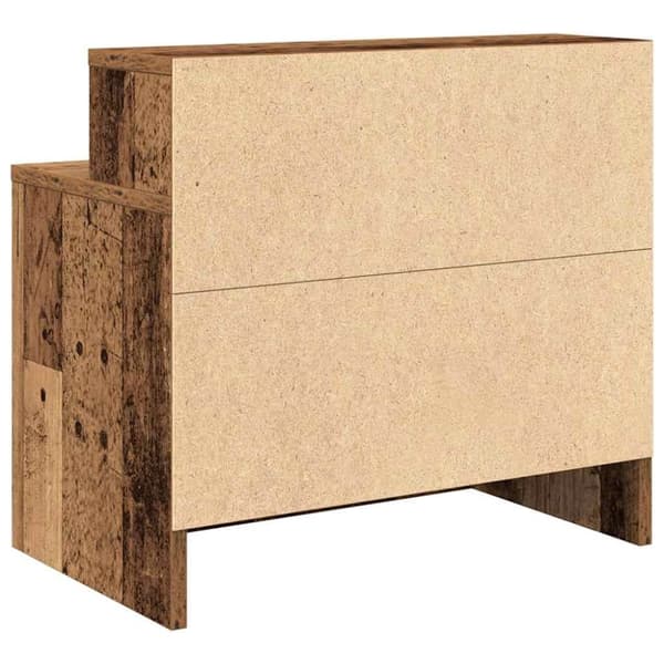 vidaXL Nattbord med skuff gammelt tre 51x31x47 cm