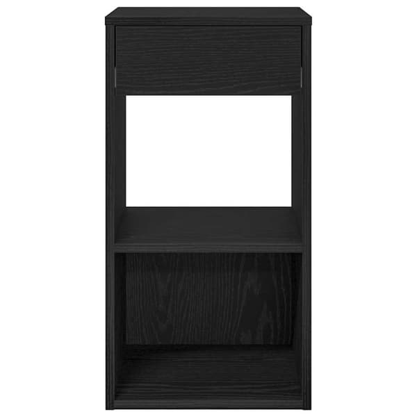 vidaXL Yöpöytäkaappi laatikolla musta tammi 35x34x66,5 cm