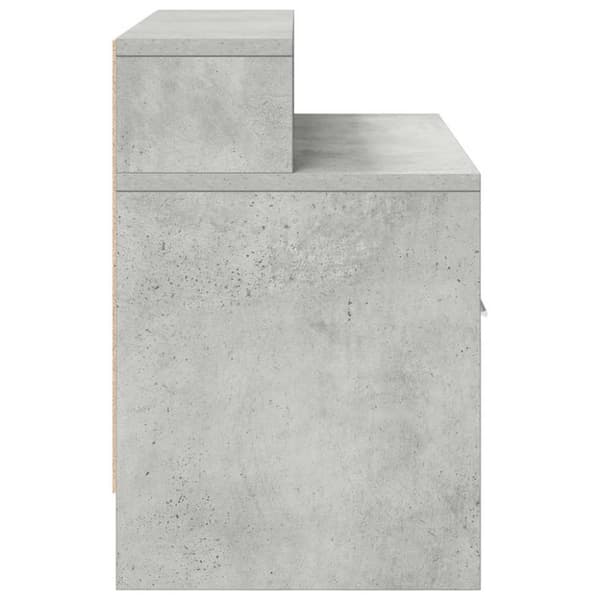 vidaXL sengebord med skuffe 51x31x47 cm betongrå