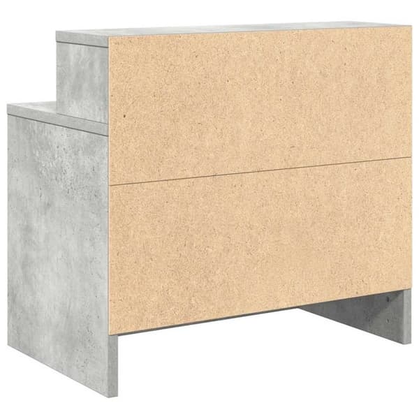 vidaXL sengebord med skuffe 51x31x47 cm betongrå