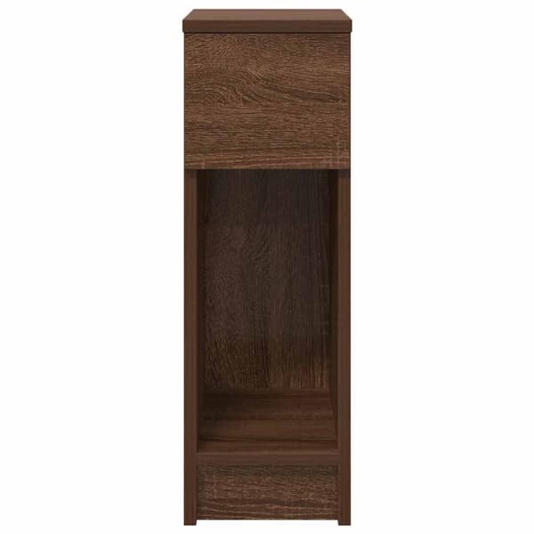vidaXL Nattbord med skuff 2 stk brun eik 20x36x60 cm