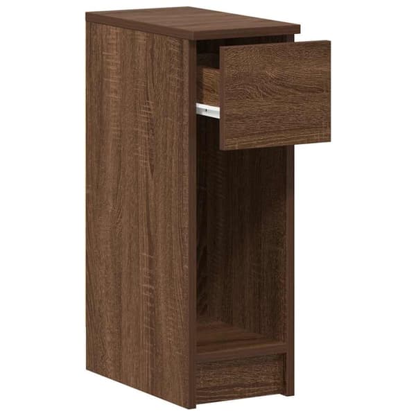 vidaXL Nattbord med skuff 2 stk brun eik 20x36x60 cm