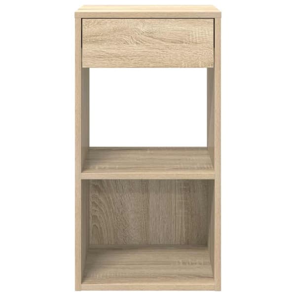vidaXL Sängbord med låda sonoma-ek 35x34x66,5 cm