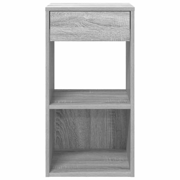 vidaXL sengebord med skuffe 35x34x66,5 cm grå sonoma-eg