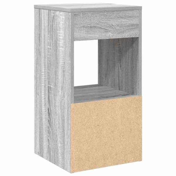 vidaXL sengebord med skuffe 35x34x66,5 cm grå sonoma-eg