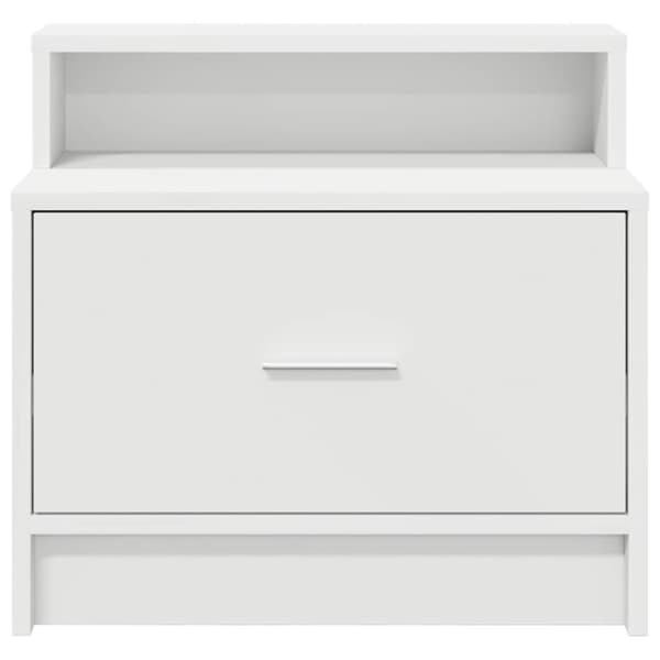 vidaXL sengebord med skuffe 51x31x47 cm hvid