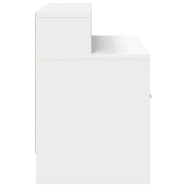 vidaXL sengebord med skuffe 51x31x47 cm hvid
