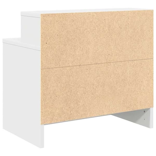 vidaXL sengebord med skuffe 51x31x47 cm hvid