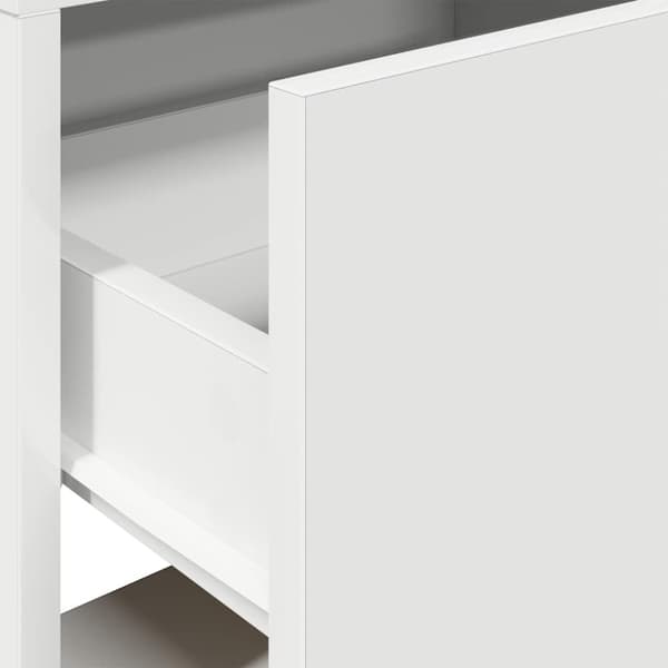vidaXL sengebord med skuffe 51x31x47 cm hvid
