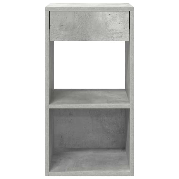 vidaXL sengeborde med skuffe 2 stk. 35x34x66,5 cm betongrå