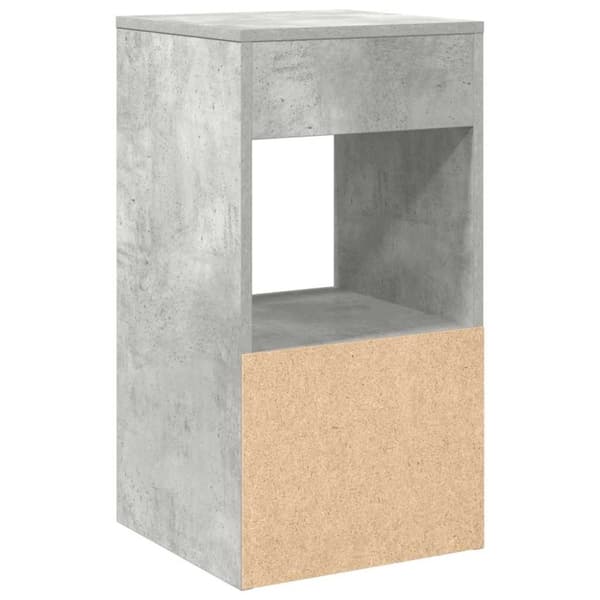 vidaXL sengeborde med skuffe 2 stk. 35x34x66,5 cm betongrå