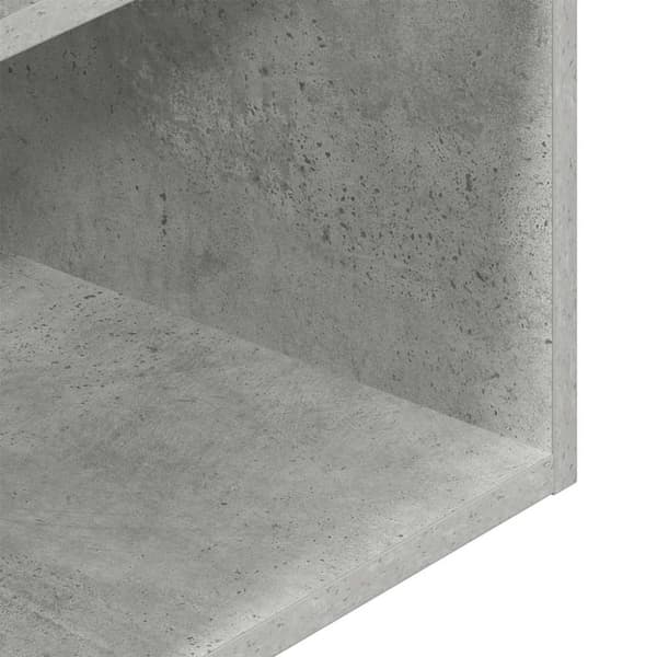 vidaXL sengeborde med skuffe 2 stk. 35x34x66,5 cm betongrå