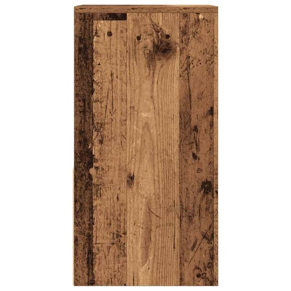 vidaXL Nattbord med skuff gammelt tre 35x34x66,5 cm