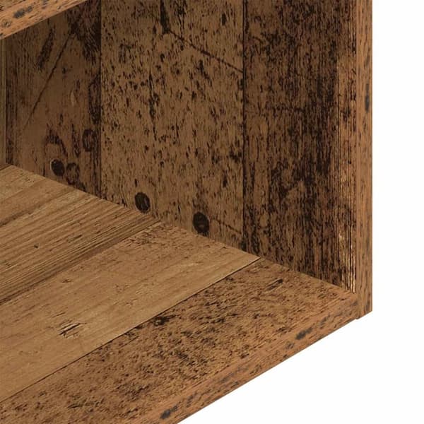 vidaXL Nattbord med skuff gammelt tre 35x34x66,5 cm