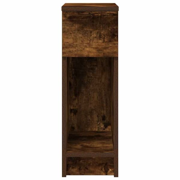 vidaXL Nattbord med skuff 2 stk røkt eik 20x36x60 cm