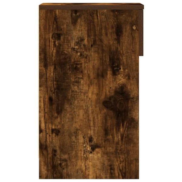 vidaXL Nattbord med skuff 2 stk røkt eik 20x36x60 cm