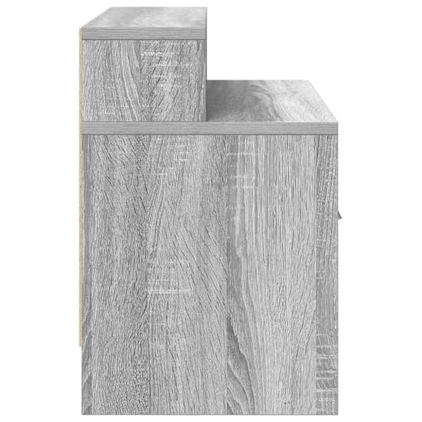 vidaXL yöpöytäkaapit laatikolla 2 kpl harmaa Sonoma 51x31x47 cm