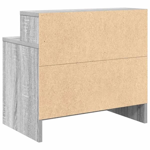 vidaXL yöpöytäkaapit laatikolla 2 kpl harmaa Sonoma 51x31x47 cm