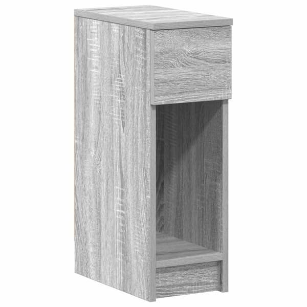 vidaXL sengebord med skuffe 20x36x60 cm grå sonoma-eg
