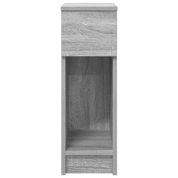 vidaXL sengebord med skuffe 20x36x60 cm grå sonoma-eg