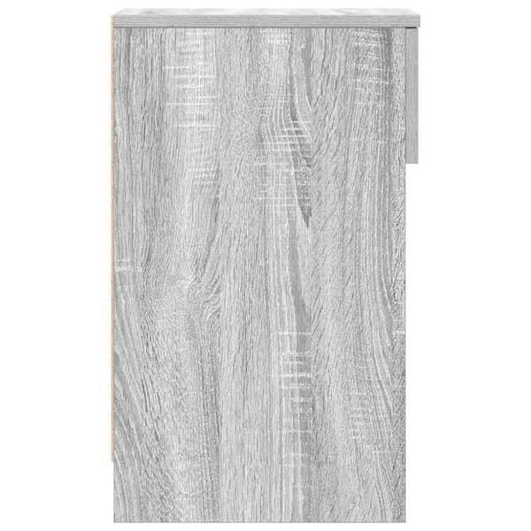 vidaXL sengebord med skuffe 20x36x60 cm grå sonoma-eg