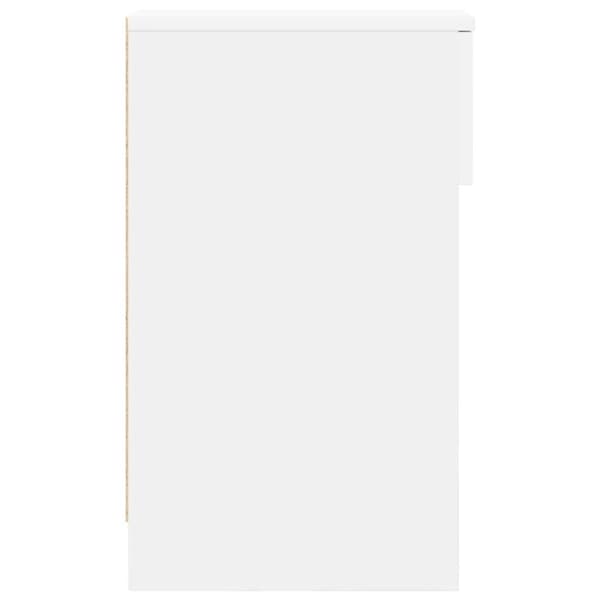 vidaXL sengeborde med skuffe 2 stk. 20x36x60 cm hvid