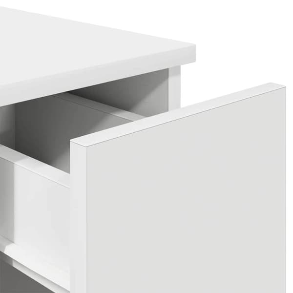 vidaXL sengeborde med skuffe 2 stk. 20x36x60 cm hvid