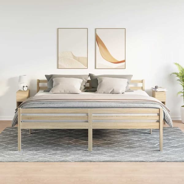 vidaXL Nattbord med skuff 2 stk sonoma eik 20x36x60 cm