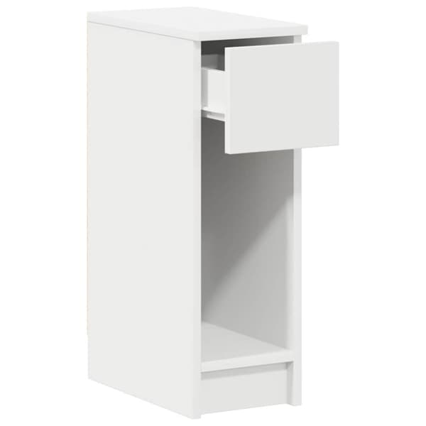 vidaXL Nattbord med skuff hvit 20x36x60 cm