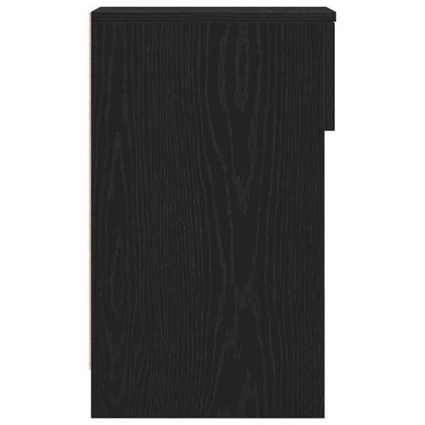 vidaXL sengeborde med skuffe 2 stk. 20x36x60 cm sort-eg