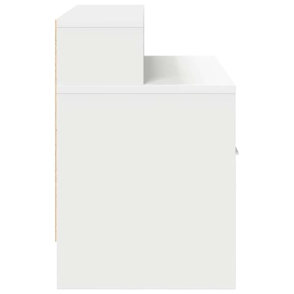 vidaXL sengeborde med skuffe 2 stk. 51x31x47 cm hvid