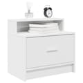 Miniatyrbillede 2 af 11: vidaXL sengeborde med skuffe 2 stk. 51x31x47 cm hvid